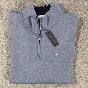 Tommy Hilfiger Heather Blue Half-Zip Sweater